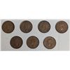 Image 2 : Canadian 1952 Pennies- 7 Coins