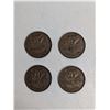 Image 1 : Canadian 1940 Pennies- 4 Coins