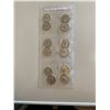 Image 1 : 1/3 sheet of 1967 centennial 25 cent coins