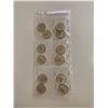 Image 1 : 1/3 sheet of 1967 centennial 25 cent coins