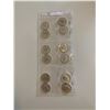 Image 1 : 1/3 sheet of 1967 centennial 25 cent coins