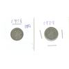 Image 1 : 2 Canadian Silver 10 Cent Coins - 1938-1939