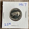 Image 1 : 1967- canadian 25 cent coin