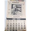 Image 1 : 1955 Veterinary Calendar Rosthern, Friesens Pharmacy Complete