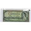 Image 1 : 1954 bank of canada 1 dollar bill- devils face