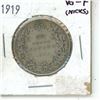Image 1 : 1919 canadian 50 cent coin- VG (nicks)