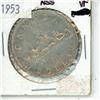 Image 1 : 1953 canadian 1 dollar coin- VF