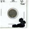 Image 1 : 1871 canadian 5 cent coin- EF hole