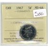 Image 1 : 1967 5 Cent Coin MS 64