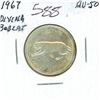 Image 1 : 1967 canadian 25 cent coins- bobcat