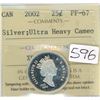 Image 1 : 2002 Silver Canadian 5 cent coin - Graded PF-67, super heavy cameo