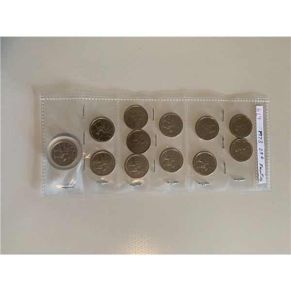1973 25 cent mounties