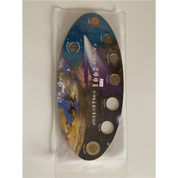 2001 1 cent- 25 cent + 2 toonie collection set