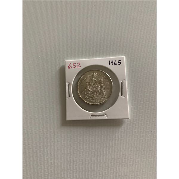 1965 canadian silver 50 cent coin