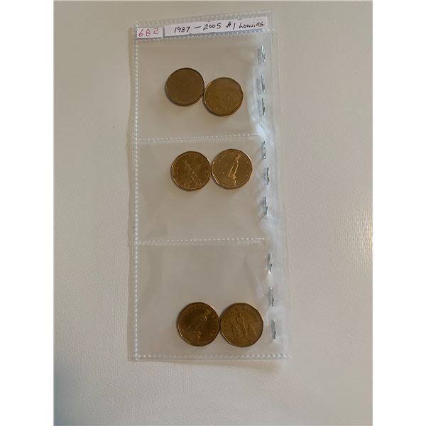 1987-2005 canadian loonies
