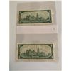 Image 2 : Pair of 1967 canadian $1 bills with serial numbers