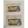 Image 1 : Pair of 1973 canadian $1 bills-consecutive