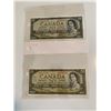 Image 1 : Pair of 1954 canadian $20 bills