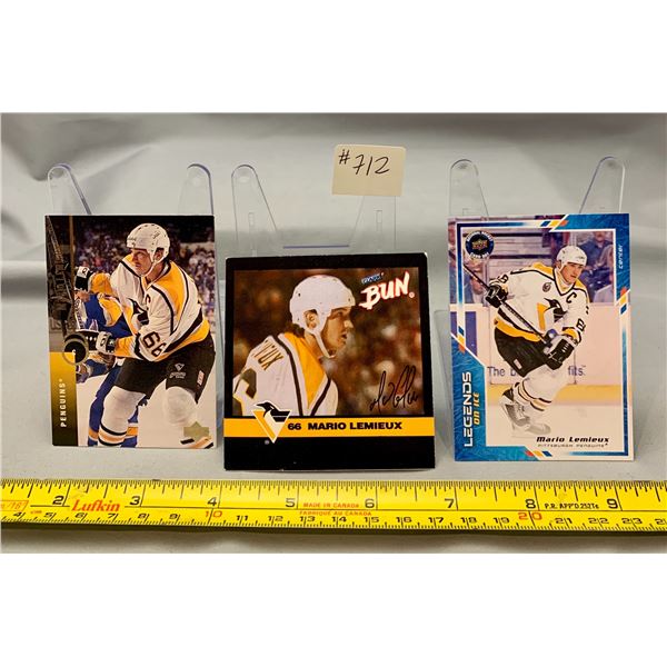 Mario Lemieux 3x Hockey Cards