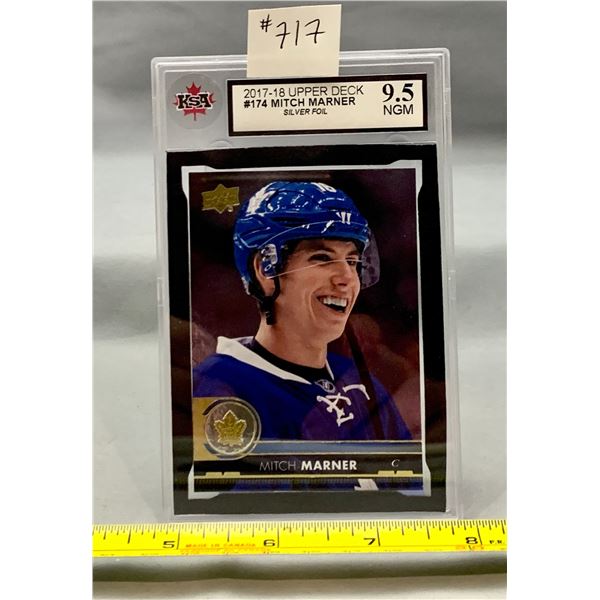 Mitch Marner 2nd Year Silver Foil KSA Graded 9.5 Hockey Card