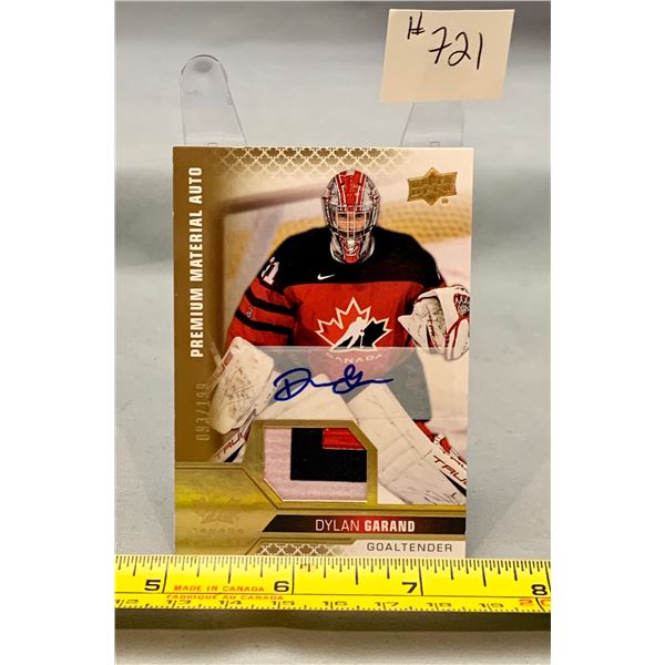 Dylan Garand Premium Material Auto Hockey Card #093/199
