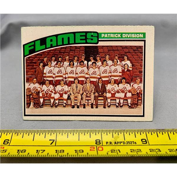 Atlanta Flames Team Checklist 1978 OPC Hockey Card - Rare Unmarked