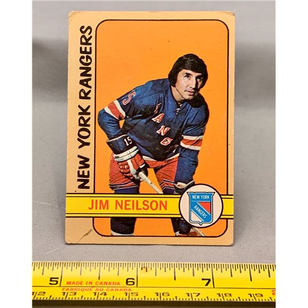 Jim Neilson Topps 1972 New York Rangers Hockey Card