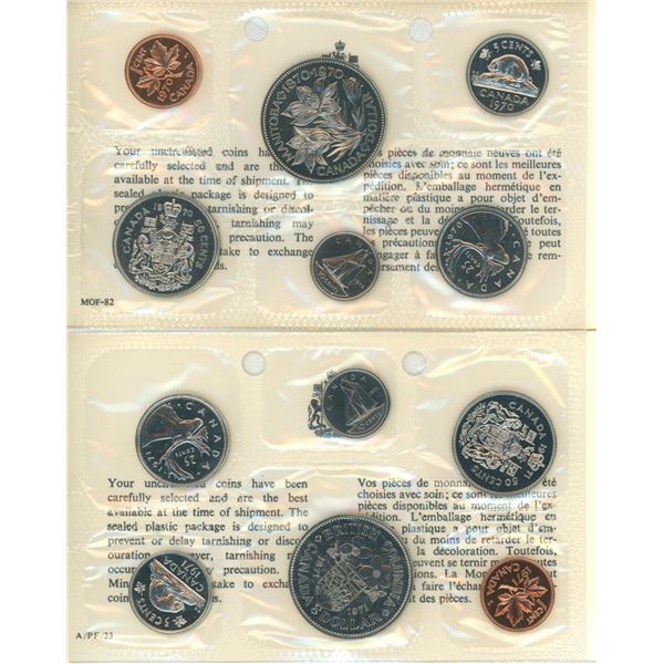 1970 & 1971 Canadian UNC Year Sets