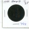 Image 1 : 1799 Britain George III Half Penny