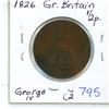 Image 1 : 1826 Britain George IV Half Penny