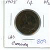 Image 1 : 1905 Canada Large Cent