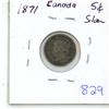 Image 1 : 1871 Canada Silver 5¢