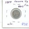 Image 1 : 1887 Obv 5 Canada Silver 5¢