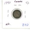 Image 1 : 1891 Canada Silver 5¢