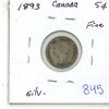 Image 1 : 1893 Canada Silver 5¢