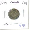 Image 1 : 1934 Canada Silver 10¢