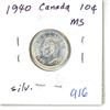 Image 1 : 1940 Canada Silver 10¢