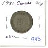 Image 1 : 1931 Canada Silver 25¢
