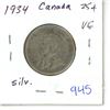 Image 1 : 1934 Canada Silver 25¢