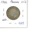 Image 1 : 1942 Canada Silver 25¢