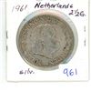 Image 1 : 1961 Netherlands Silver 2 1/2 Gulden