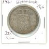 Image 2 : 1961 Netherlands Silver 2 1/2 Gulden