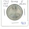 Image 1 : 1968 Germany Silver 5 Marks