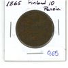 Image 1 : 1865 Finland 10 Pennia
