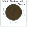 Image 2 : 1865 Finland 10 Pennia