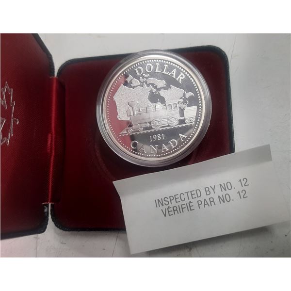 1981 Canada Silver Proof Trans-Canada Railway $1