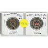 Image 1 : Lot of 2 Canada Colored $2 Coins:  1945-2020 Victory & 2020 Bill Reid