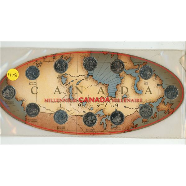 1999 Canada Millenium Quarters Set