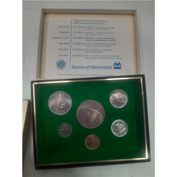 1967 Canada Bank of Montreal 150 Anniversary Issue Silver Year Set