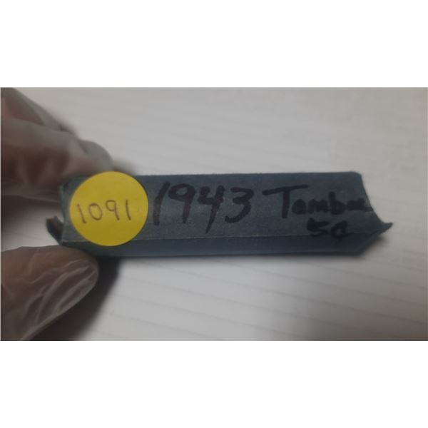 Roll of 1943 Canada Tombac 5¢